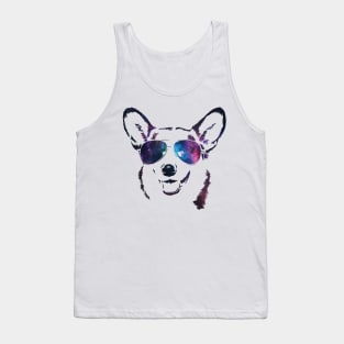 Galaxy Corgi's Sunglasses Tank Top